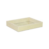 10" White And Gold Rectangular Mirrored Tray